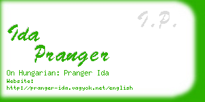 ida pranger business card